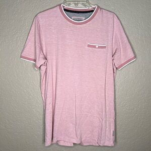 Ted Baker Men’s Pink Short-Sleeve Pocket Tee Sz 3 (US M) Beach Summer vacation